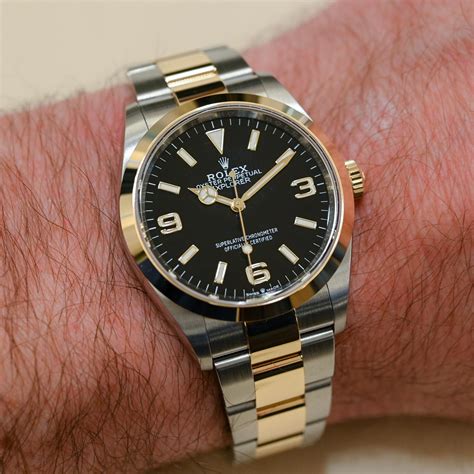 rolex explorer 1 thickness|rolex explorer 36mm on wrist.